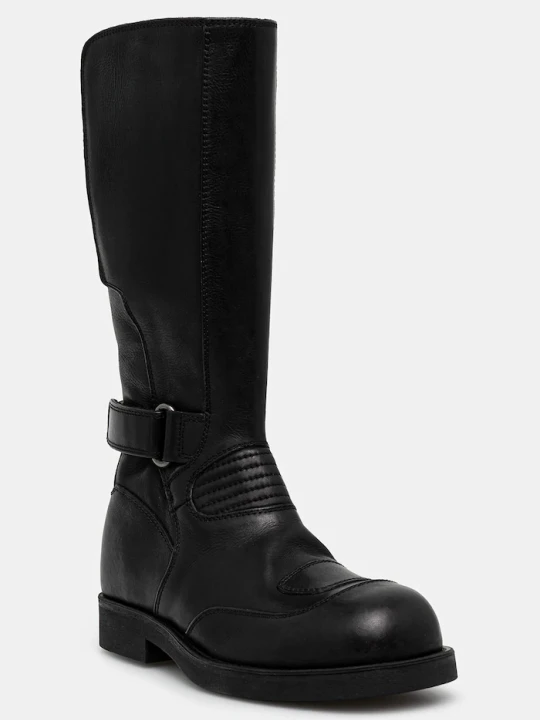 Zdjęcie produktu MM6 Maison Margiela kozaki skórzane czarny
