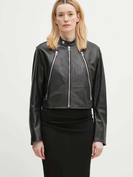 Zdjęcie produktu MM6 Maison Margiela kurtka skórzana czarny