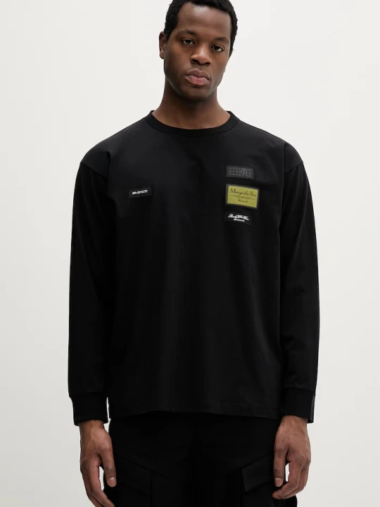 Zdjęcie produktu MM6 Maison Margiela longsleeve bawełniany czarny