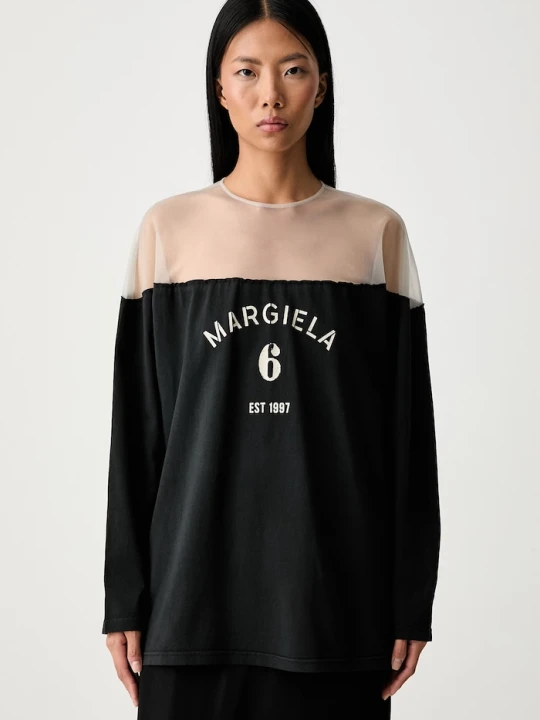 Zdjęcie produktu MM6 Maison Margiela longsleeve damski czarny