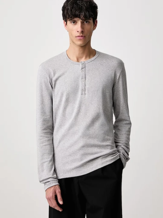 Zdjęcie produktu MM6 Maison Margiela longsleeve męski z bawełną szary