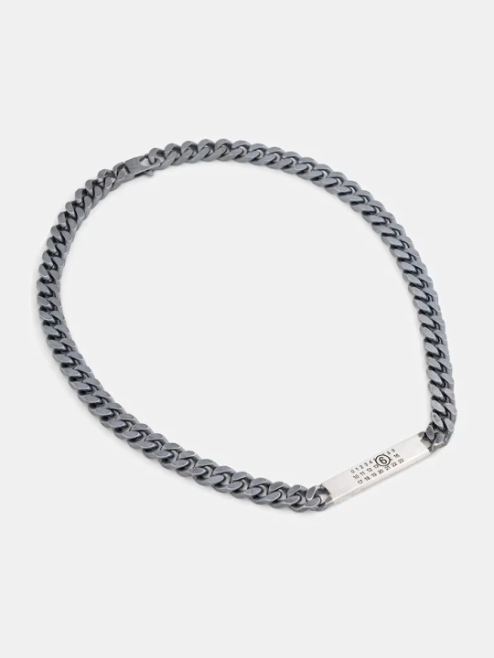 Zdjęcie produktu MM6 Maison Margiela naszyjnik damski mosiężny srebrny