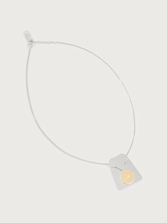 Zdjęcie produktu MM6 Maison Margiela naszyjnik z zawieszką damski mosiężny srebrny