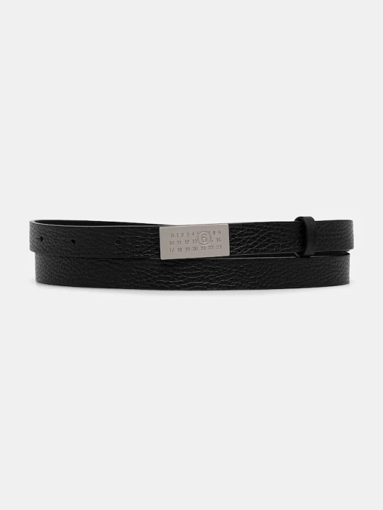 Zdjęcie produktu MM6 Maison Margiela pasek damski skórzany czarny