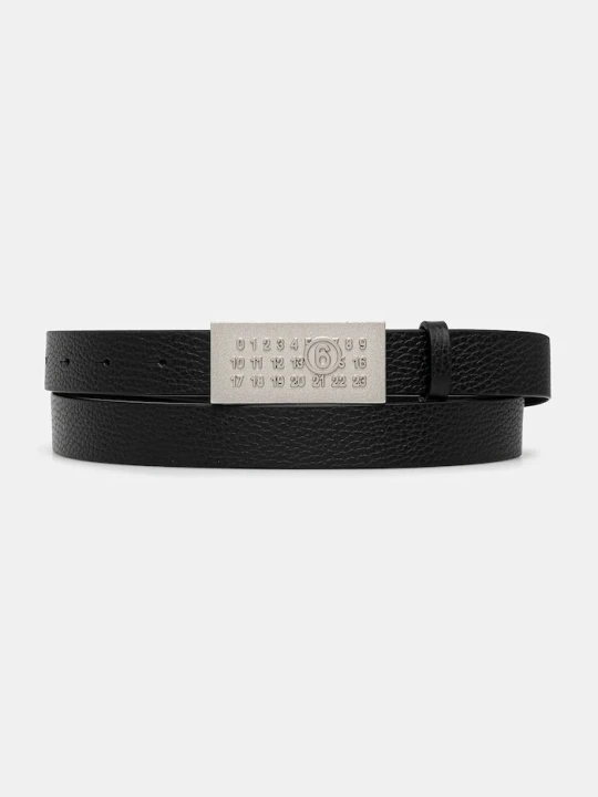Zdjęcie produktu MM6 Maison Margiela pasek dwustronny damski skórzany czarny