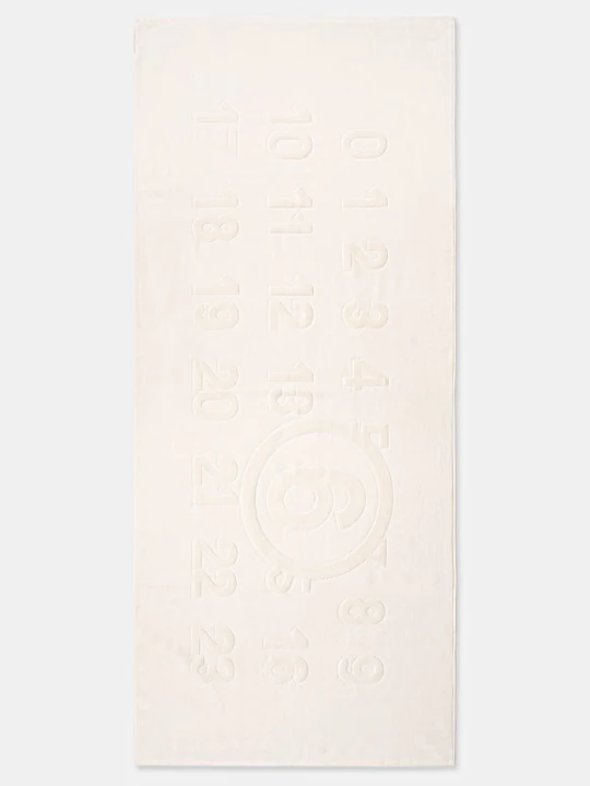 Zdjęcie produktu MM6 Maison Margiela ręcznik plażowy bawełniany beżowy