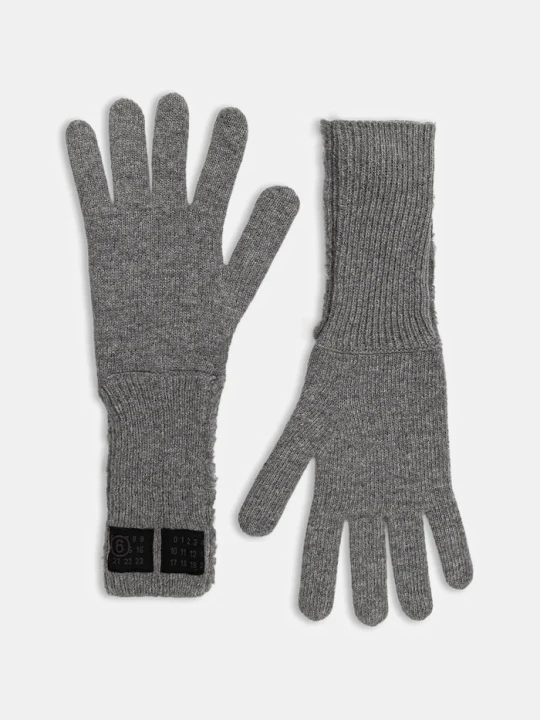 Zdjęcie produktu MM6 Maison Margiela rękawiczki z dodatkiem wełny szary