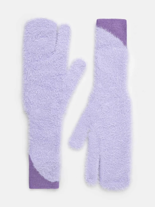 Zdjęcie produktu MM6 Maison Margiela rękawiczki z domieszką wełny fioletowy