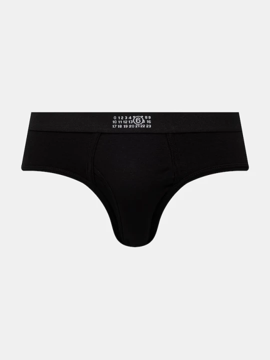 Zdjęcie produktu MM6 Maison Margiela slipy męskie bawełniane z elastanem czarny