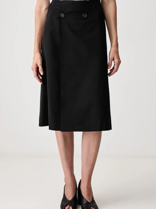 Zdjęcie produktu MM6 Maison Margiela spódnica z wełną czarny