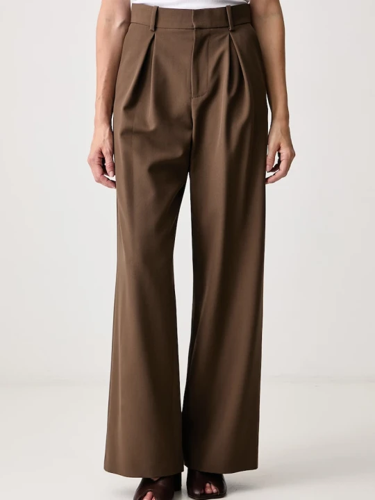 Zdjęcie produktu MM6 Maison Margiela spodnie straight z dodatkiem wełny damskie