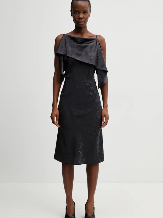 Zdjęcie produktu MM6 Maison Margiela sukienka asymetryczna czarny