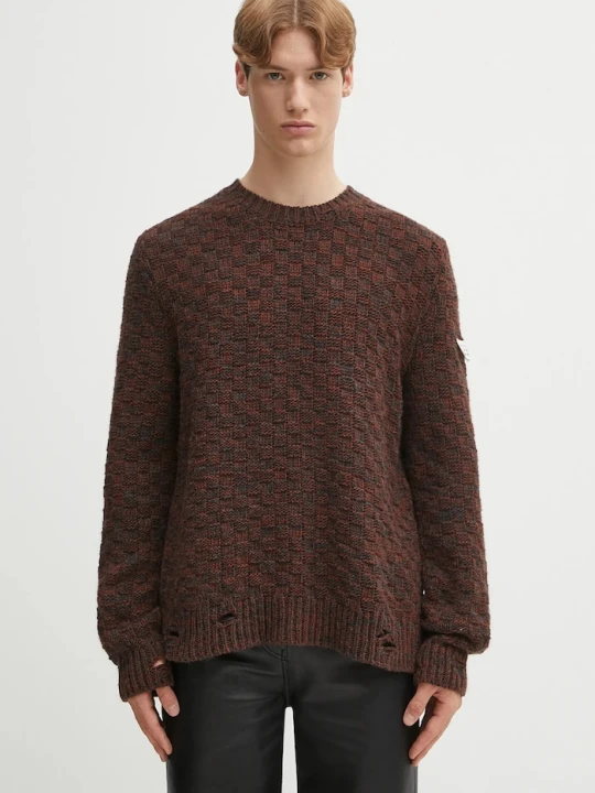 Zdjęcie produktu MM6 Maison Margiela sweter wełniany brązowy