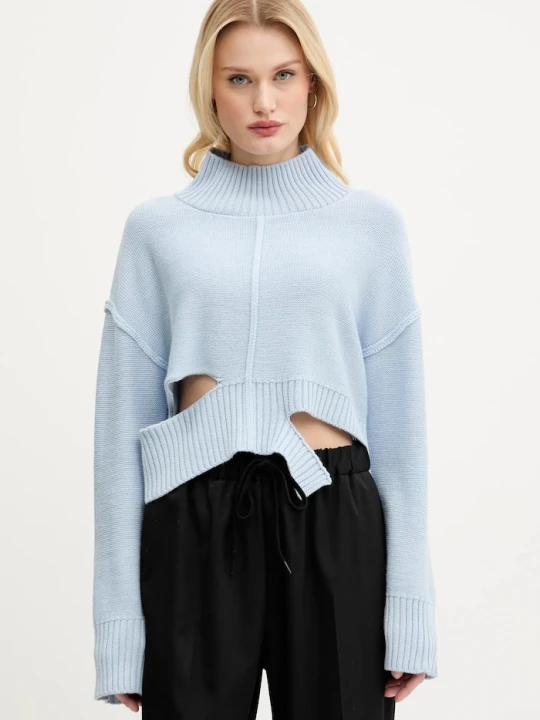 Zdjęcie produktu MM6 Maison Margiela sweter wełniany niebieski