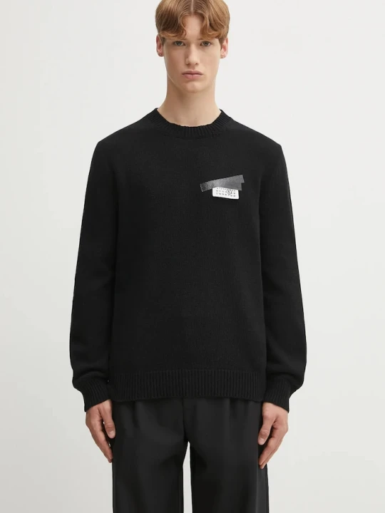 Zdjęcie produktu MM6 Maison Margiela sweter wełniany czarny