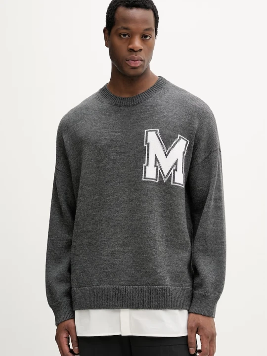 Zdjęcie produktu MM6 Maison Margiela sweter z dodatkiem wełny szary