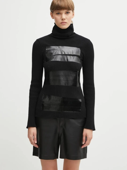 Zdjęcie produktu MM6 Maison Margiela sweter z dodatkiem wełny czarny