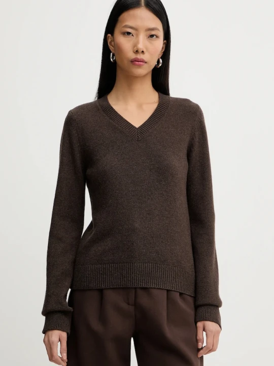 Zdjęcie produktu MM6 Maison Margiela sweter z dodatkiem wełny brązowy