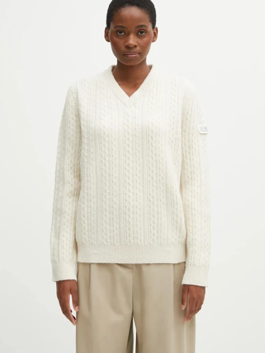 Zdjęcie produktu MM6 Maison Margiela sweter z dodatkiem wełny beżowy