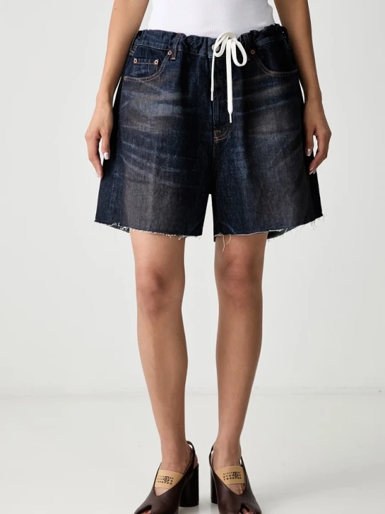 Zdjęcie produktu MM6 Maison Margiela szorty damskie jeansowe niebieski