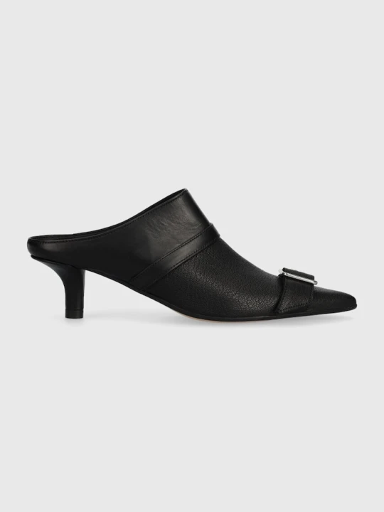 Zdjęcie produktu MM6 Maison Margiela szpilki skórzane Slipper czarny