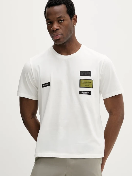 Zdjęcie produktu MM6 Maison Margiela t-shirt bawełniany beżowy
