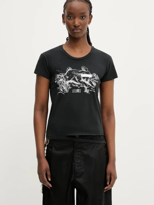 Zdjęcie produktu MM6 Maison Margiela t-shirt bawełniany czarny