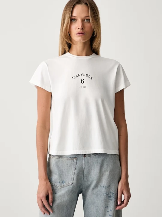Zdjęcie produktu MM6 Maison Margiela t-shirt damski bawełniany biały