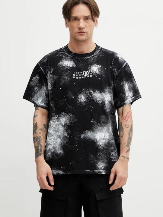 Zdjęcie produktu MM6 Maison Margiela T-shirt męski bawełniany czarny