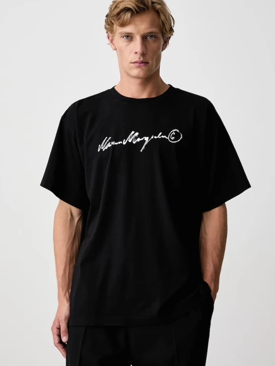 Zdjęcie produktu MM6 Maison Margiela T-shirt męski bawełniany czarny