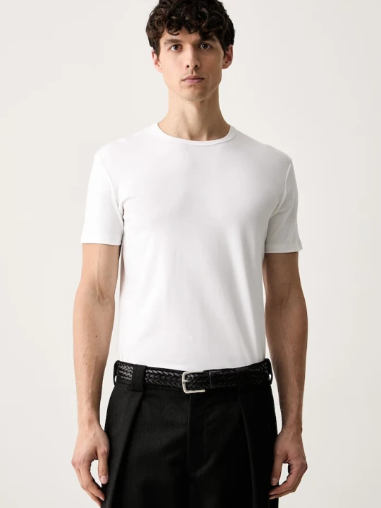 Zdjęcie produktu MM6 Maison Margiela T-shirt męski z bawełną biały