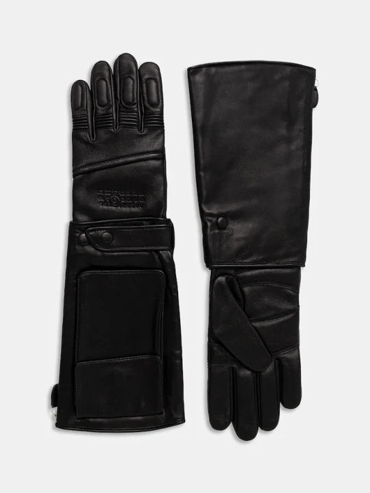 Zdjęcie produktu MM6 Maison Margiela x Agnelle rękawiczki skórzane czarny