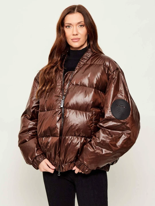 Zdjęcie produktu MMC Puchowa kurtka bomber LUKA | Oversize fit brązowy