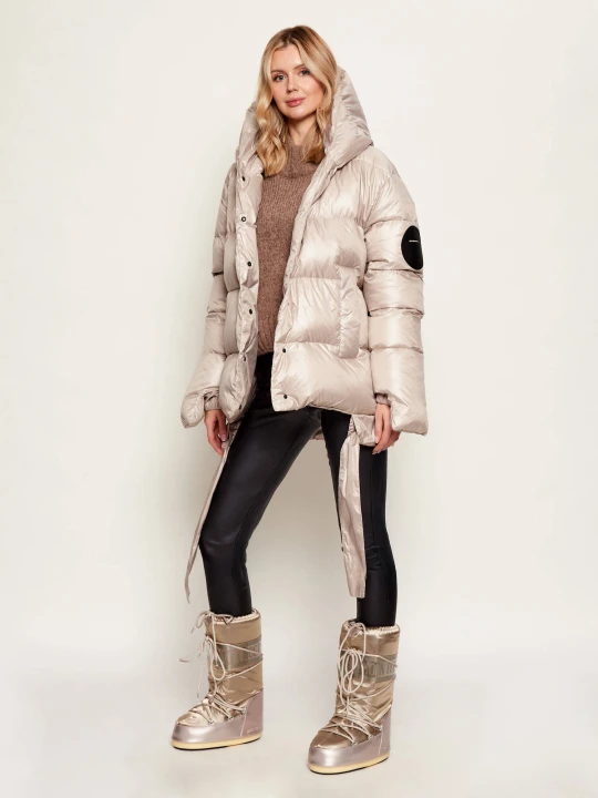 Zdjęcie produktu MMC Puchowa kurtka JESSO | Oversize fit beżowy