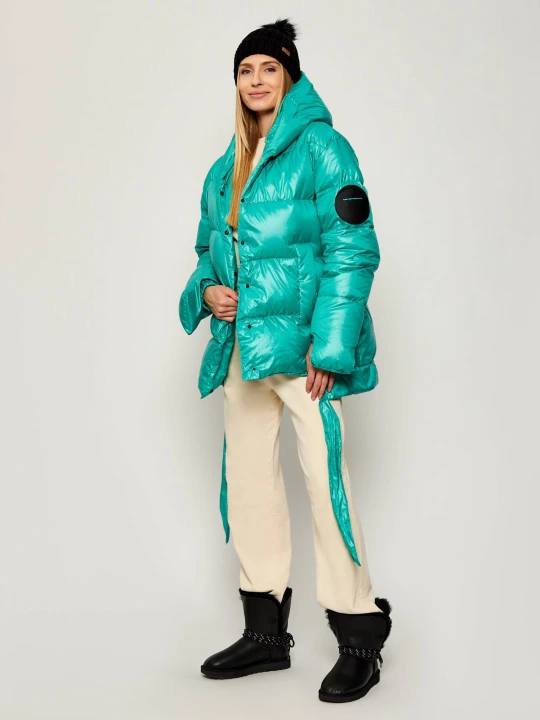 Zdjęcie produktu MMC Puchowa kurtka JESSO | Oversize fit turkusowy