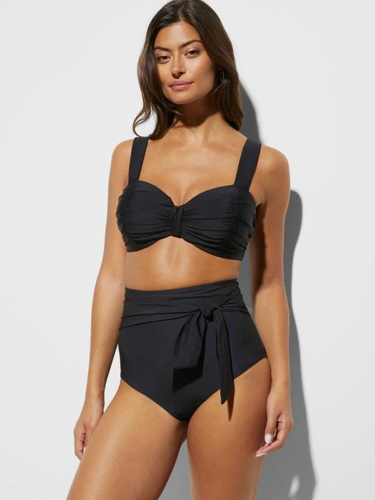 Zdjęcie produktu Dół od bikini z lekkim efektem modelującym BonPrix czarny