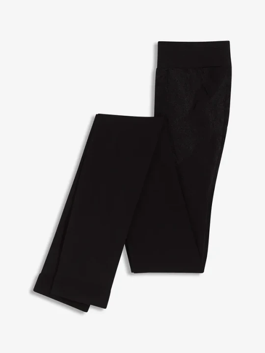 Zdjęcie produktu Modelujące legginsy z efektem push up i kontrolą brzuszka, z wygodnym paskiem, nieprzezroczyste 80 DEN BonPrix czarny