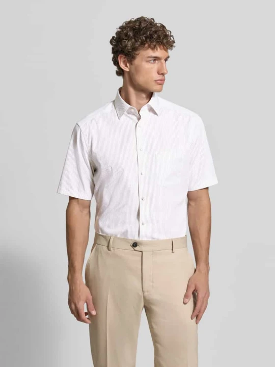 Zdjęcie produktu Modern Fit koszula biznesowa z brustaszą Olymp Piaskowy