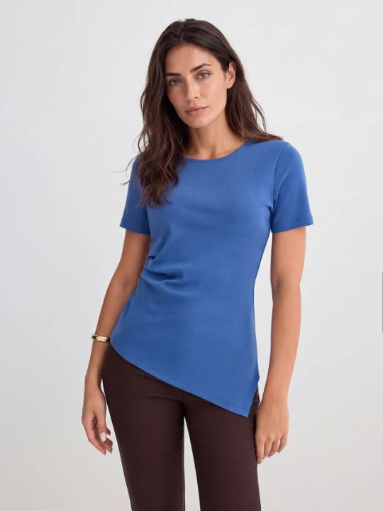 Zdjęcie produktu Mohito - Asymetryczny t-shirt - błękitny