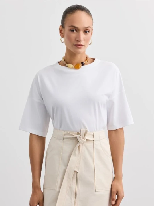 Zdjęcie produktu Mohito - Bawełniany t-shirt - biały