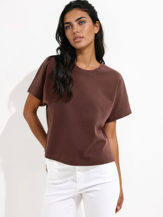 Zdjęcie produktu Mohito - Bawełniany t-shirt - brązowy