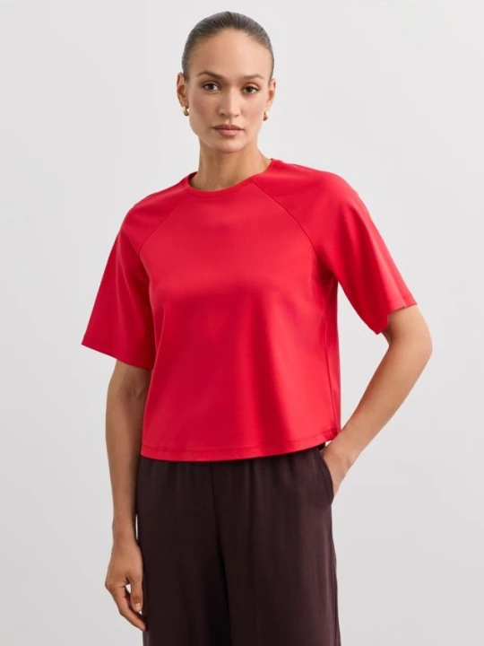Zdjęcie produktu Mohito - Bawełniany t-shirt oversize - czerwony