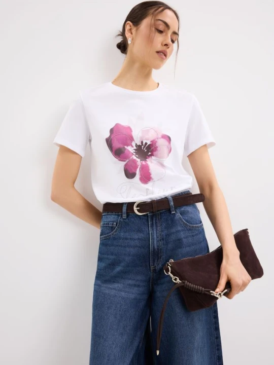 Zdjęcie produktu Mohito - Bawełniany t-shirt z nadrukiem - biały