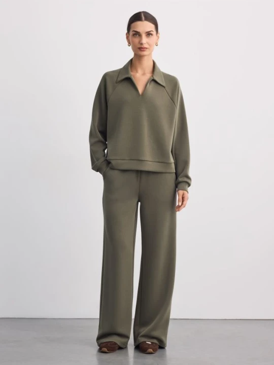 Zdjęcie produktu Mohito - Bluza z kołnierzem polo - zielony