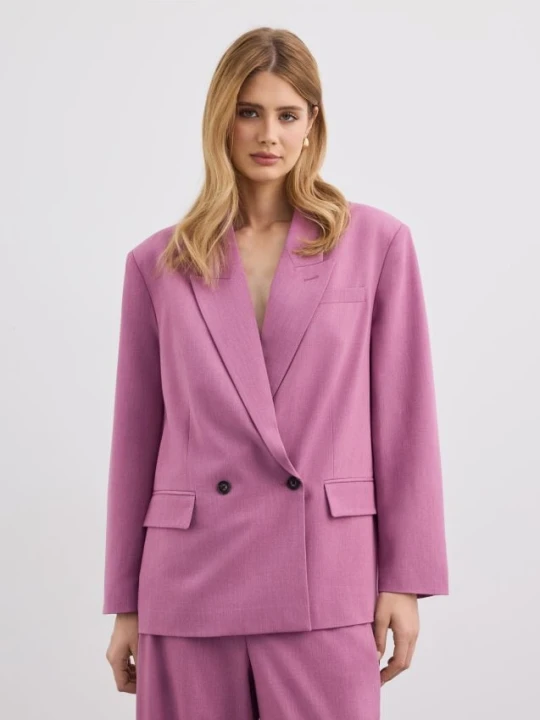 Zdjęcie produktu Mohito - Dwurzędowa marynarka oversize - ciemny fiolet