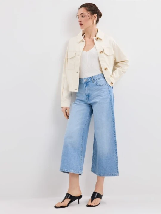 Zdjęcie produktu Mohito - Jeansy culotte - niebieski