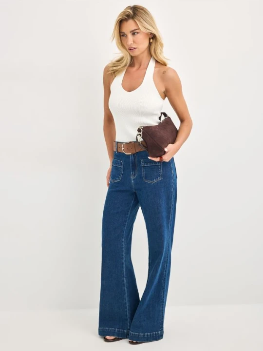 Zdjęcie produktu Mohito - Jeansy flare - granatowy