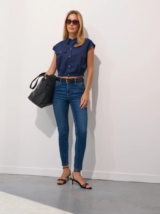 Zdjęcie produktu Mohito - Jeansy skinny push up - granatowy