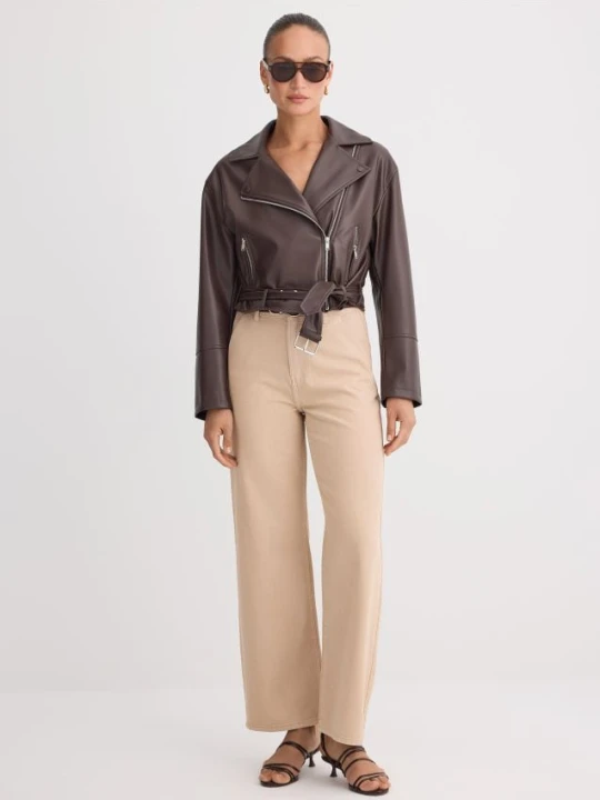 Zdjęcie produktu Mohito - Jeansy wide leg - beżowy