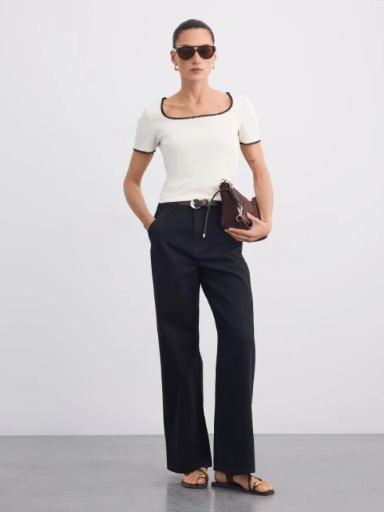 Zdjęcie produktu Mohito - Jeansy wide leg - czarny